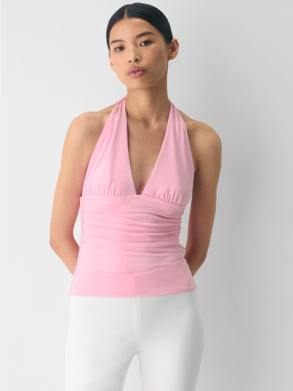 nwot Aritzia Smooth Matter™ Wylder Halter Top jellybean pink M